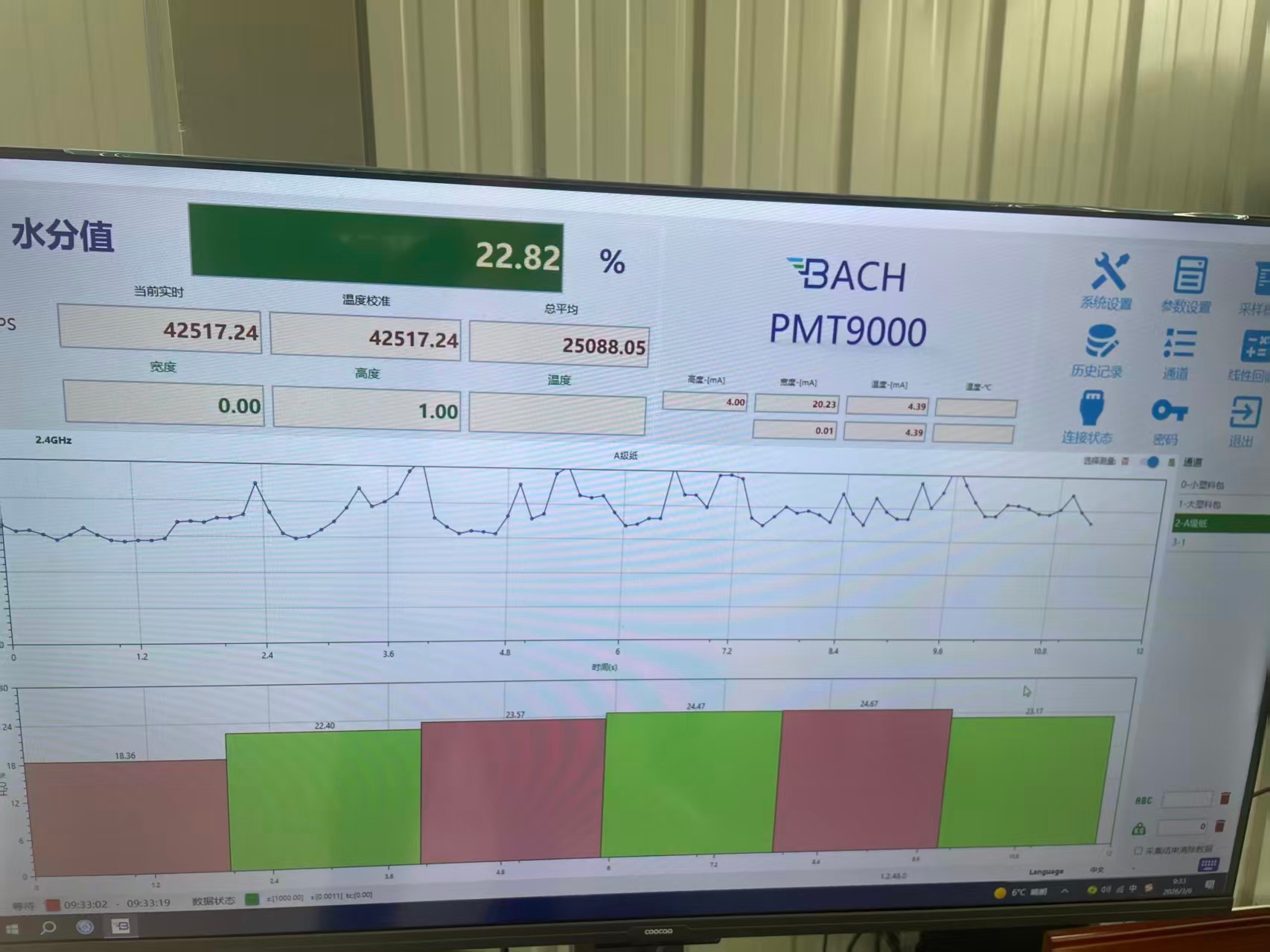 整包廢紙和瓶磚水分儀用于徐州再生資源廠