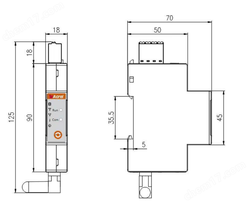 ADL400W接线自适应三相无线防逆流检测电表